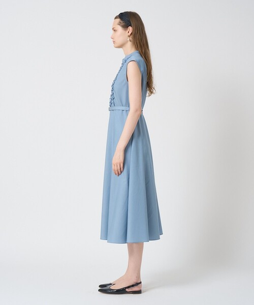 新品ANAYIワンピ ANAYI ワンピース デニムライクツイルフリルワンピース