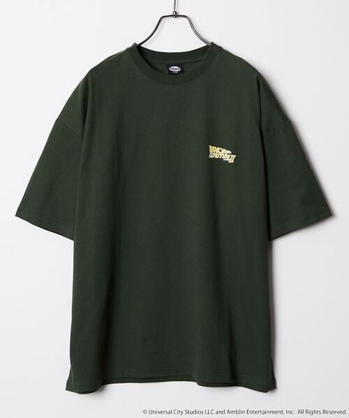 「FREAK'S STORE」 半袖Tシャツ「BACK TO THE FUTUREコラボ」 MEDIUM ブラック メンズ