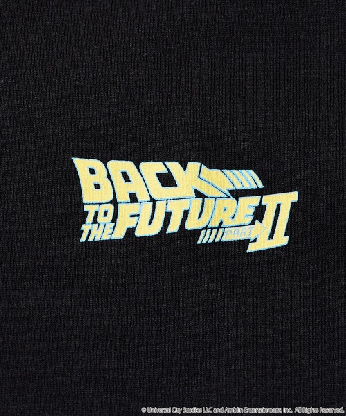 「FREAK'S STORE」 半袖Tシャツ「BACK TO THE FUTUREコラボ」 MEDIUM ブラック メンズ