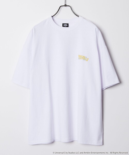 「FREAK'S STORE」 半袖Tシャツ「BACK TO THE FUTUREコラボ」 MEDIUM ブラック メンズ