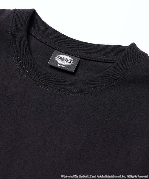 「FREAK'S STORE」 半袖Tシャツ「BACK TO THE FUTUREコラボ」 MEDIUM ブラック メンズ