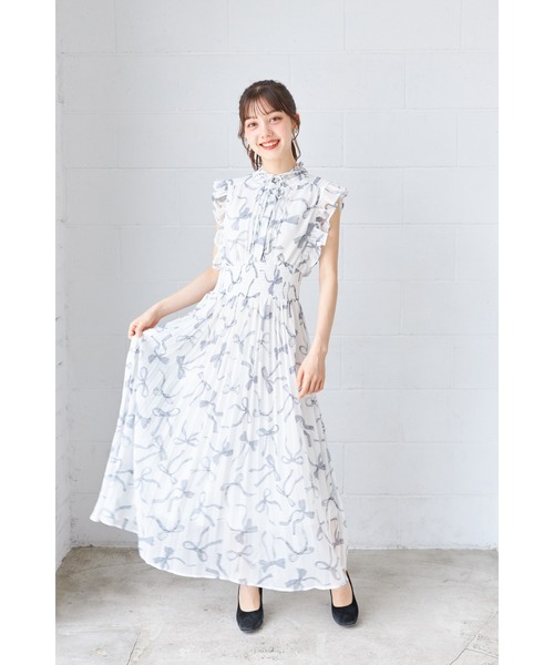 tocco closet（トッコ クローゼット） ワンピース リボン＆フリル付き 