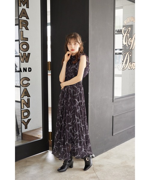 tocco closet（トッコ クローゼット） ワンピース リボン＆フリル付き 