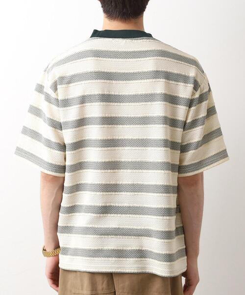THE SHOP TK tシャツ 変形ボーダー半袖Tシャツ「洗濯機OK」 メンズ