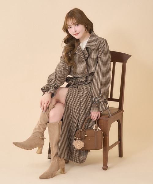 one after another NICE CLAUP ステンカラーコート コート サイズ展開