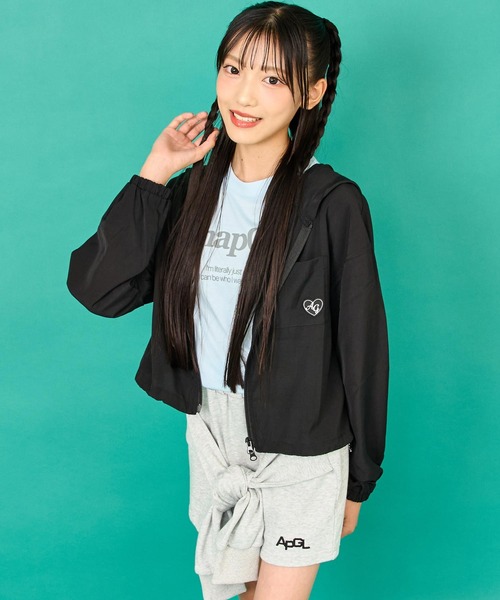 ANAPアウター ANAP GiRL ブルゾン アウター UV カット 加工付 フード付 ライト