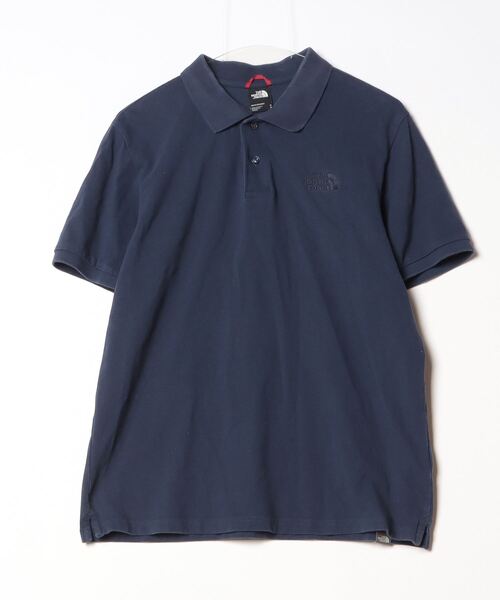 美品☆THE NORTH FACE　ネイビー ポロシャツ ノースフェイストップス THE NORTH FACE ザ・ノースフェイス ポロシャツ メンズ 半袖 S/M