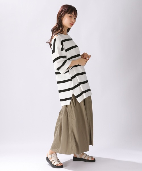 niko and…（ニコアンド） 半袖カットソー FREE ブルー レディース