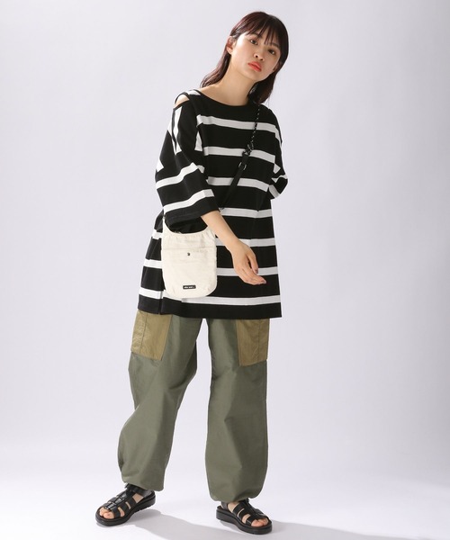 niko and…（ニコアンド） 半袖カットソー FREE ブルー レディース