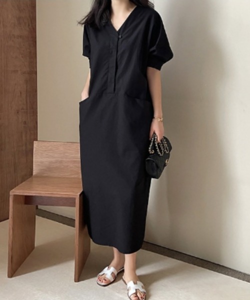 「a lot of love」 ドルマンスリーブワンピース FREE ブラック レディース_画像5