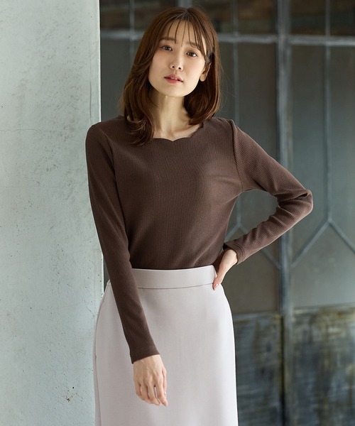 Honeys（ハニーズ） tシャツ スカラップトップス レディース