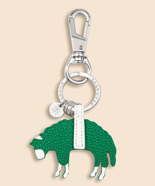 ブルックスブラザーズ（Brooks Brothers）/カウレザー　GFロゴ　キーホルダー BROOKS BROTHERS（ブルックスブラザーズ） キーホルダー カウレザー GF