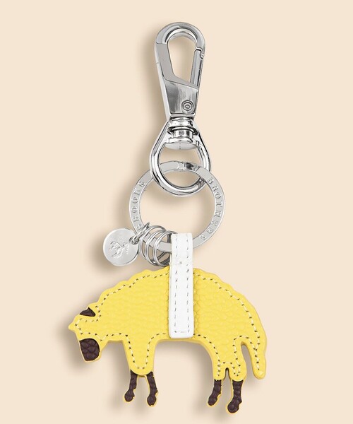 ブルックスブラザーズ（Brooks Brothers）/カウレザー　GFロゴ　キーホルダー BROOKS BROTHERS（ブルックスブラザーズ） キーホルダー カウレザー GF