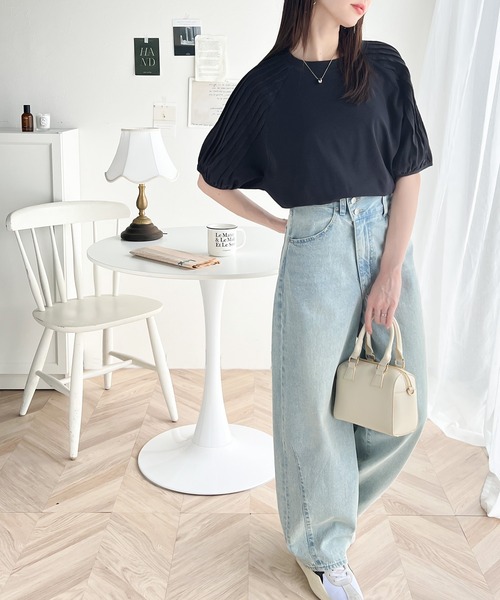 「classicalelf」 半袖カットソー LARGE ブラック レディース_画像8