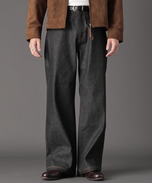 LURAKU ジーンズ 「LURAKU」Semi-flared Rigid Denim / LURAKU