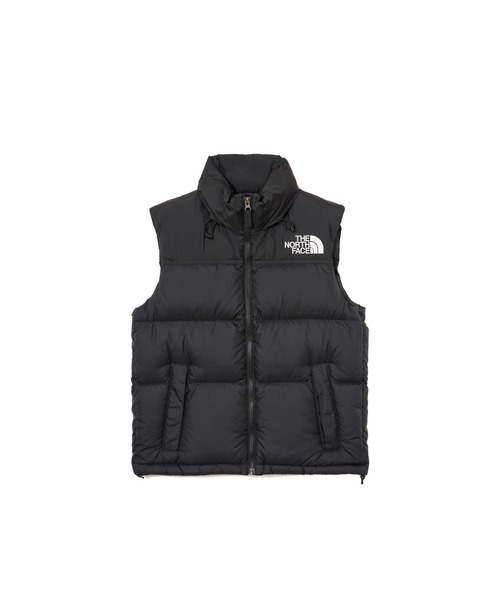 【大人気】ノースフェイス ダウンベスト ヌプシ 刺繍ロゴ 黒 レディース M THE NORTH FACE ザノース フェイス】2024 レデーィース ダウン