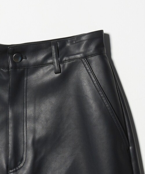 パンツ UNITED ARROWS / leather pants レザーライク コーティング ベルト パンツ