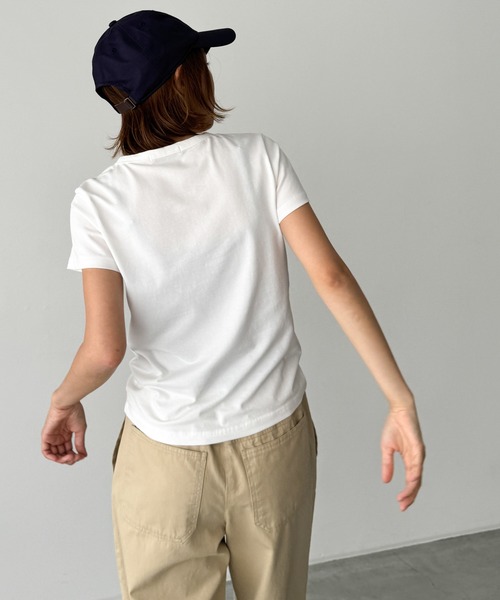 「CANAL JEAN」 半袖Tシャツ ONE SIZE ホワイト レディース_画像7