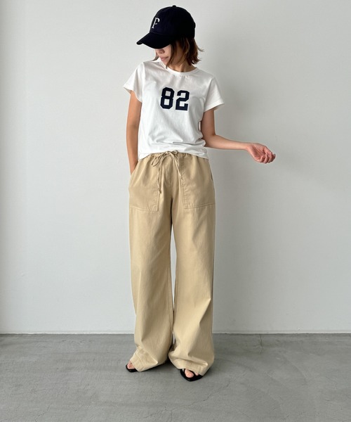 「CANAL JEAN」 半袖Tシャツ ONE SIZE ホワイト レディース_画像8