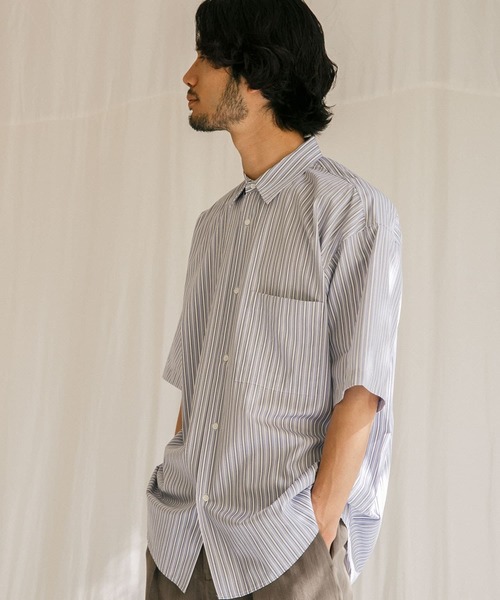 「THOMAS MASON」 半袖シャツ LARGE ブルー系その他 メンズ_画像5