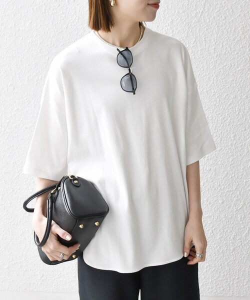 「SHIPS any」 半袖Tシャツ ONE SIZE ホワイト レディース_画像4