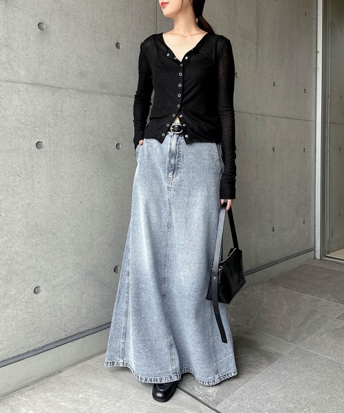 Freesia スカート デニムロングフレアスカート : ZOZOTOWN Yahoo!店