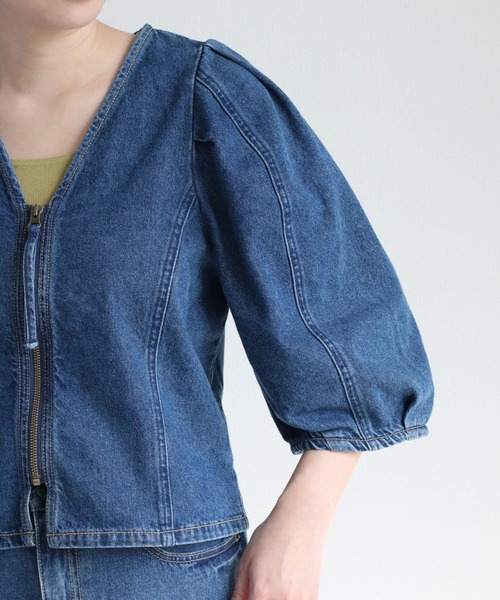 「cepo」 デニムジャケット M ブルー レディース_画像3