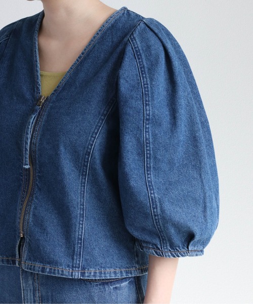「cepo」 デニムジャケット M ブルー レディース_画像4