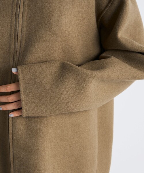 【人気】Theory カシミヤ ウールダブルフェイス ラップ コート　ブラウン LE CIEL BLEU｜ダブルフェイスラップコート/Double Face Wrap Coat