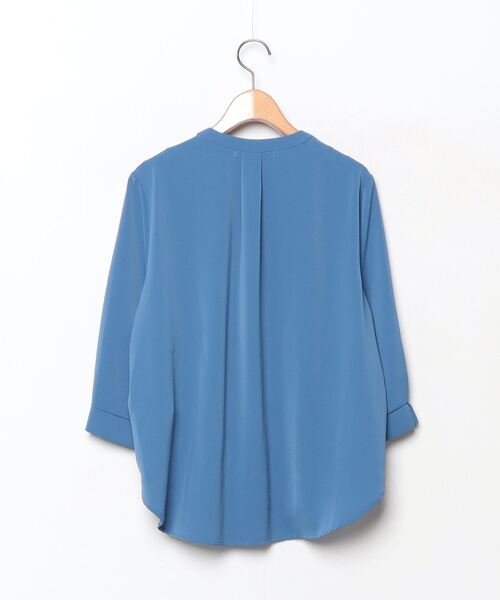 「IKKA LOUNGE」 7分袖ブラウス L ブルー レディース_画像2