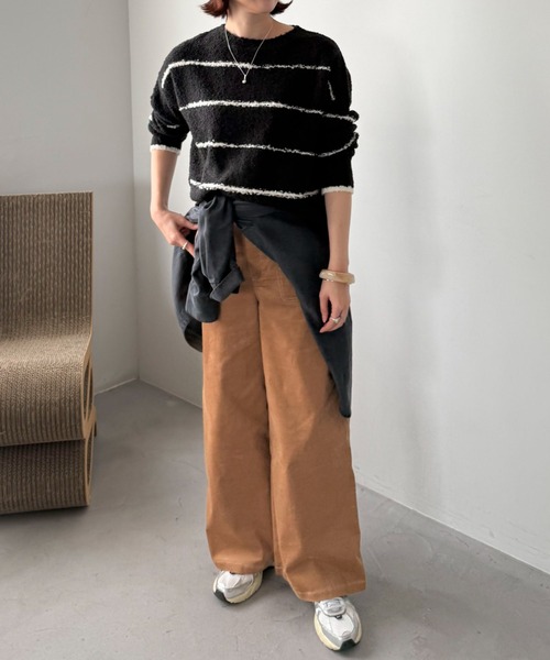 DOUX ARCHIVES（ドゥアルシーヴ） ニット セーター ブークレーボーダー