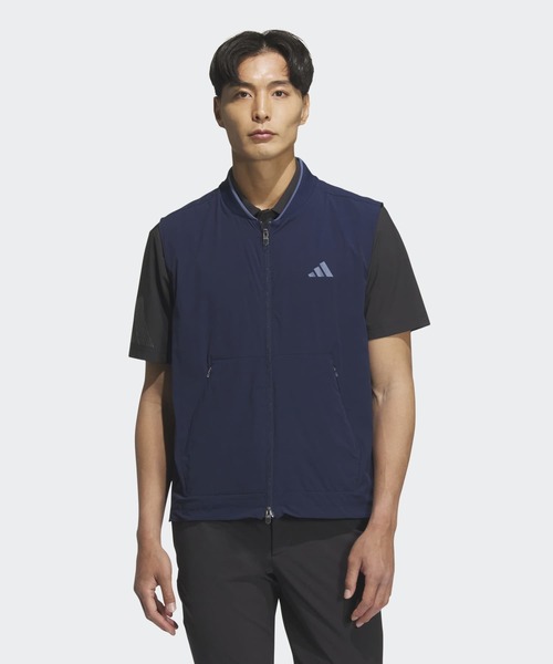   Golfダークネイビーベストメンズ M 新品 adidas（アディダス） ベスト ジレ 防風ベスト「adidas Golf