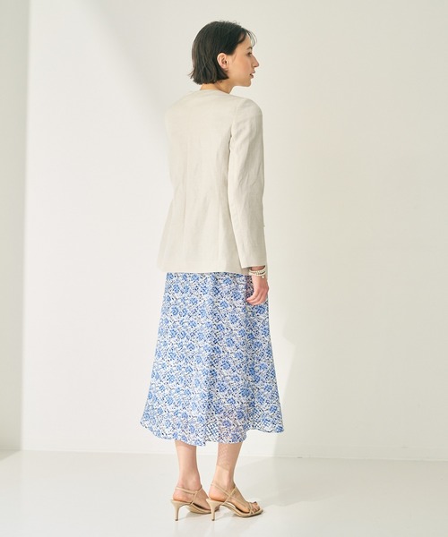 ANAYI（アナイ） ノーカラージャケット 34 ベージュ レディース