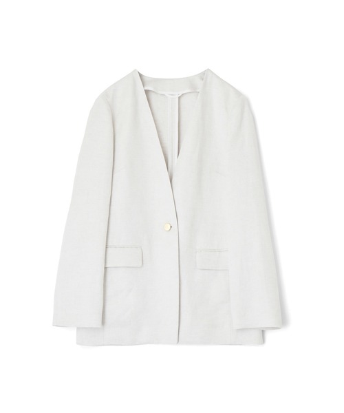 ANAYI（アナイ） ノーカラージャケット 34 ベージュ レディース