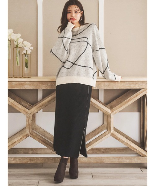 LUDIC PARK（ルディックパーク） ニット セーター ラインジャガード