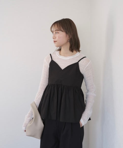 「Reurie'」 長袖カットソー FREE ライトブルー レディース_画像7