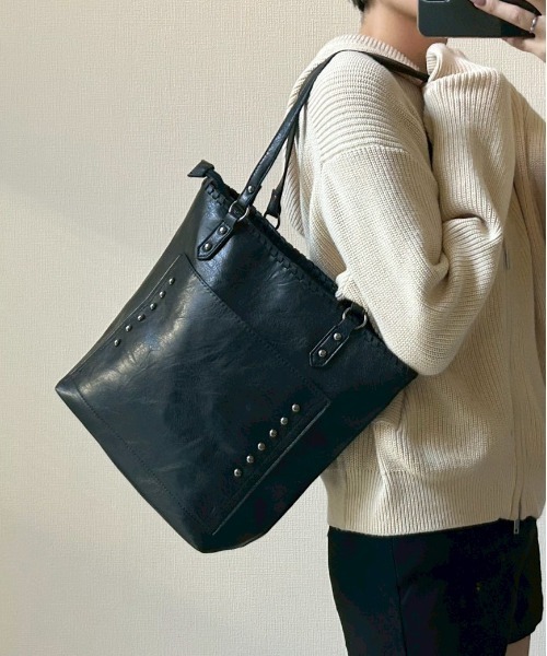【別注廃盤品】PORTER×JAMスタッズ付き ブラックトートバッグ 別注廃盤品】PORTER×JAMスタッズ付き ブラックトートバッグ 別注廃盤品