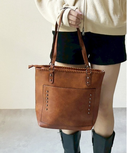 Port（ポート） トートバッグ 「 」 フェイクレザー スタッズ トート