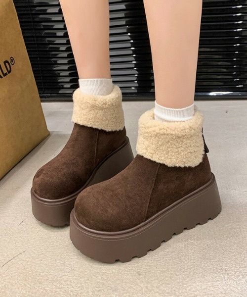 ブーツ 裏ボア 厚底ムートンブーツ レディース : ZOZOTOWN Yahoo!店