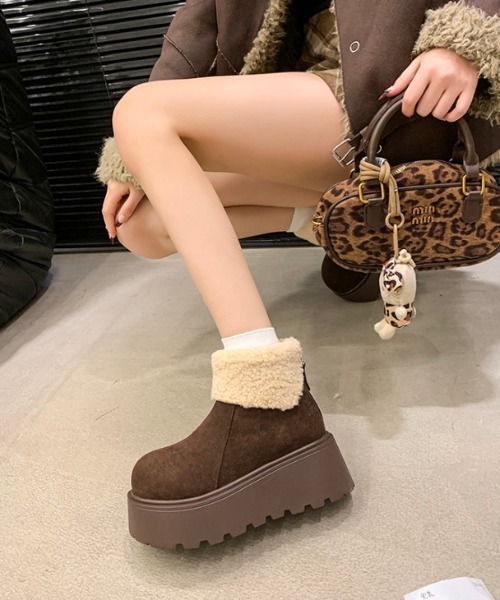 ブーツ 裏ボア 厚底ムートンブーツ レディース : ZOZOTOWN Yahoo!店