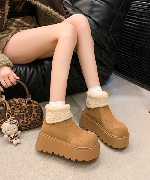 ブーツ 裏ボア 厚底ムートンブーツ レディース : ZOZOTOWN Yahoo!店