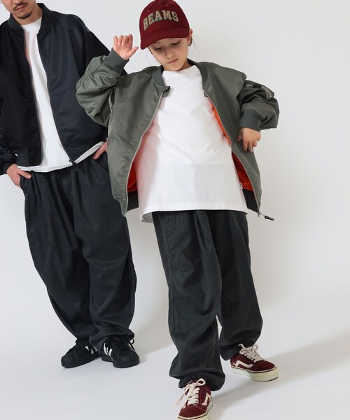 ワイドパンツ パンツ BEAMS × こども ビームス / フェード バルーン パンツ 2026（110〜160cm） キッズ 子供服 男の子 女の子の画像