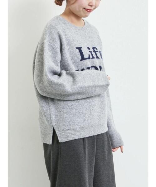 Samansa Mos2（サマンサモスモス） ニット セーター ロゴニットプル