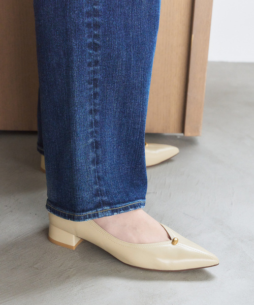 LE TALON（ル タロン） パンプス 「追加」3cmVカットメタルパンプス