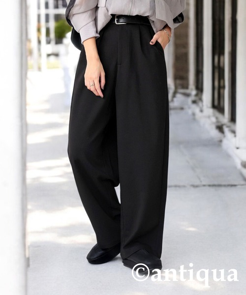 「antiqua」 イージーパンツ MEDIUM 杢グレー レディース_画像6