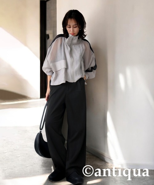 「antiqua」 イージーパンツ MEDIUM 杢グレー レディース_画像7