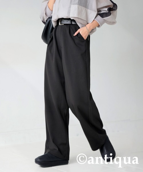 「antiqua」 イージーパンツ MEDIUM 杢グレー レディース_画像8