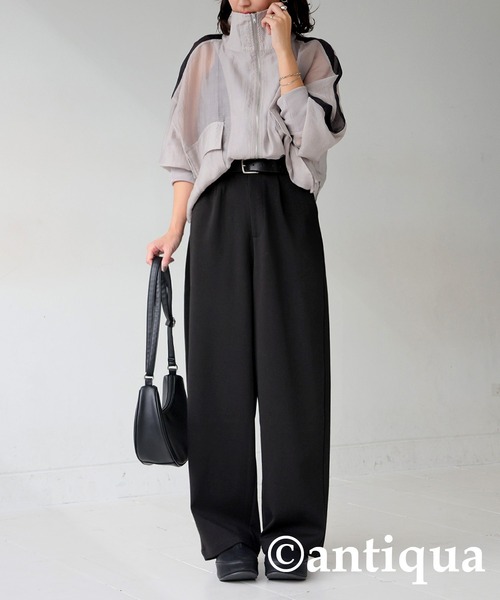 「antiqua」 イージーパンツ MEDIUM 杢グレー レディース_画像9