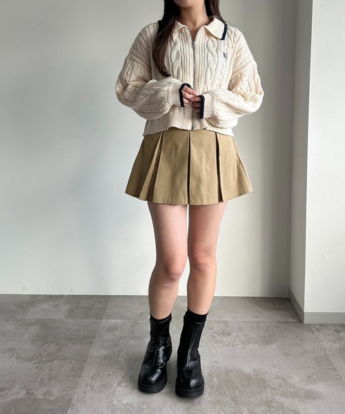 「apres jour mignon」 ニットカーディガン フリー ボルドー レディース_画像7