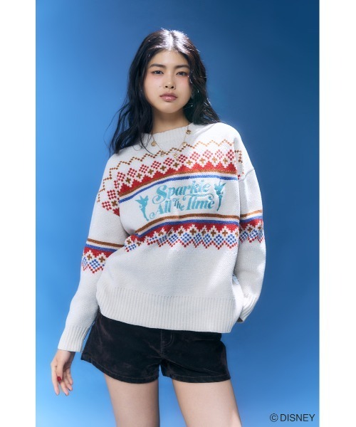 Disney SERIES CREATED by MUS ニット セーター MD OT FAIR ISLE KN